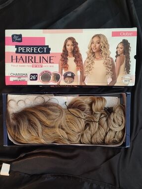 Outre Charisma Sandy Blonde Curly Lace Front Wig - New In Box